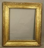 Lot 293  -  Bucks County Carved Wood Frame by Yates.   Gessoed and gold gilt.  Opening 22 x 18-- Dimensions:  H: 31 inches: W: 27 inches ---  <br><br>US Shipping charge:</b>  $35