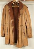 Lot 308  -  KNIGHT of New Zealand Brown Shearling Coat. Size 4. 100% Pure New Wool. -- Dimensions:   ---  <br><br>US Shipping charge:</b>  $20