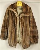 Lot 312  -  PHIL M. STUPP Mink Fur Jacket with Collar. Elastic Waist. Zipper closure. -- Dimensions:   ---  <br><br>US Shipping charge:</b>  $20