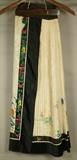 Lot 315  -  Vintage Chinese Silk Embroidered Pleated Skirt. Cream background with embroidered flowers & birds.-- Dimensions:   ---  <br><br>US Shipping charge:</b>  $20