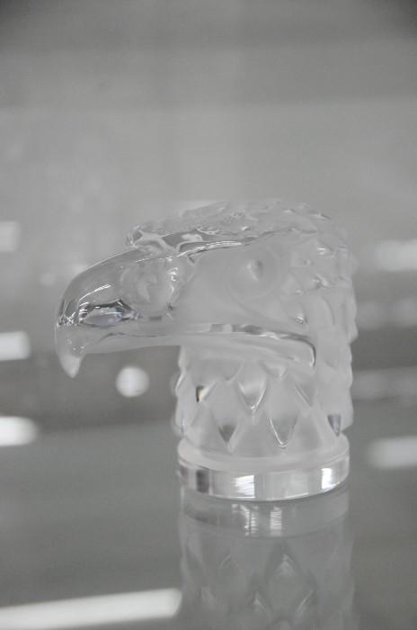Lalique crystal eagle head