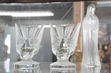 Lalique crystal birds and Madonna