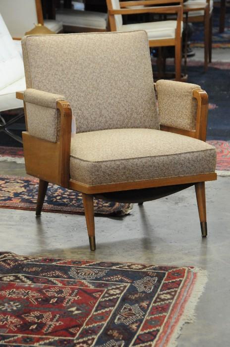 Mid-century modern upholstered armchair
