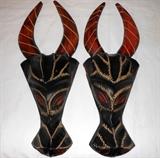 Showing 2 of a set of 4 African Masks