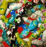 Lots of Brightly Colored Hand Painted Beads