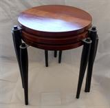 Set of 3 Stackable Small Tables, Mid Century Modern Design 