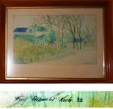 Fay Albrecht Koch Signed Watercolor dated 1952