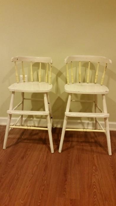Two Spindle Back Children's Chairs