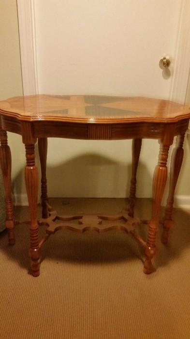 Marquetry Inlaid Parlor Table