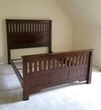 Mission-style full bed frame