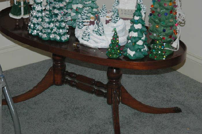 Tray table, ceramic Christmas trees