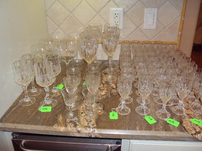 Lots of Crystal Glasses