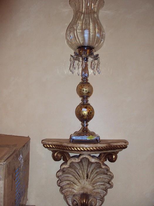 Second Lamp on Pedestal