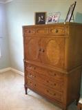 Beautiful midcentury high boy footed men's chest, dresser.