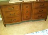 9 drawer midcentury dresser.