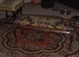 Carved French Needlepoint Bench