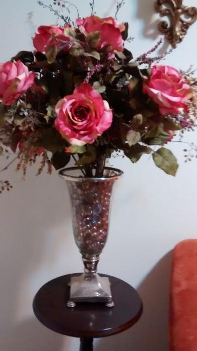 Silk Roses and Vase