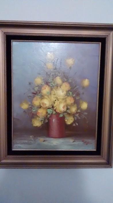 Vintage oil painting by Roy