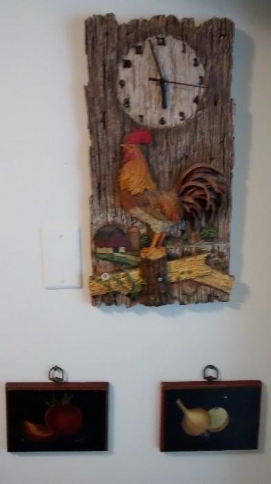 kitchen rooster clock