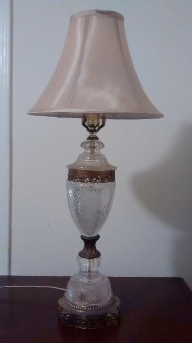 antique crystal lamp