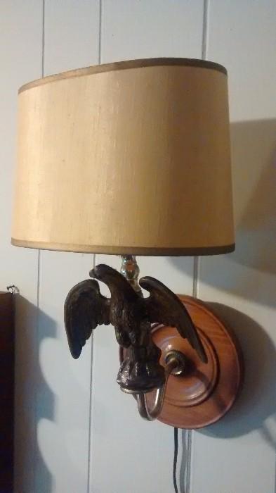 bronze eagle wall lamp