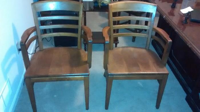 pair H G Gunlock chairs