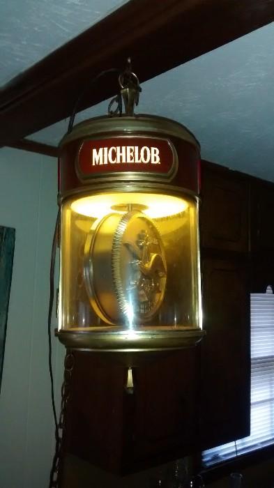 Vintage spinning Bar Clock