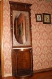 Antique Hall Tree with marble shelf