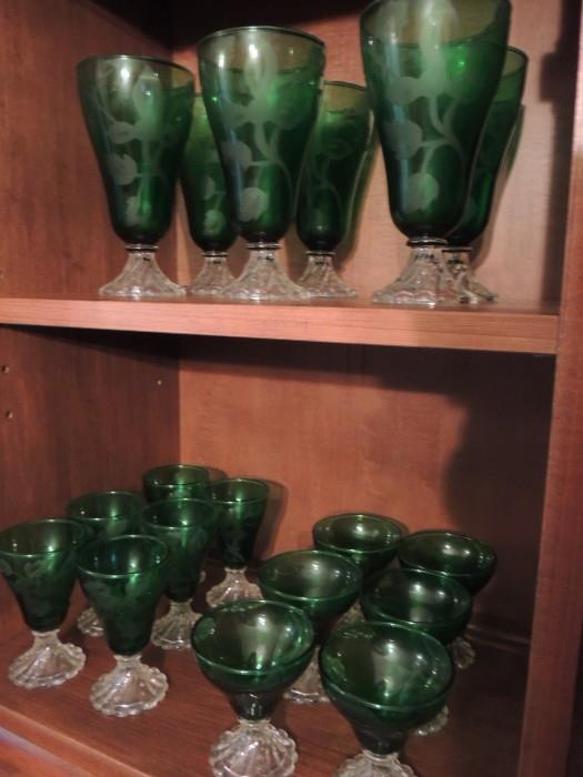 vintage colored glass