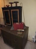 vintage file cabinet and wall cabinet