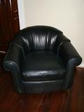 Black leather club chair - soft as butter!