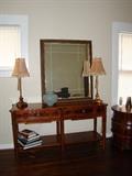 CHL Sherrill sofa table, lamps, mirror, etc.