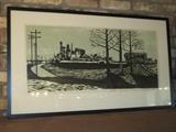 Wood cut print by Cyrus Running