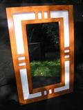 mirror with wood frame, 23 1/4 wide x 35 1/2 wide