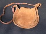 1973 birds eye maple vintage hobo purse, full grain suede