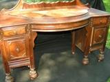 JL Witz made 1920's vintage dressing table with mirror. 48 wide x 19 deep x 69 1/4 tall