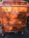 1920's vintage chest of drawers; 34w x 19d x 51 1/4t