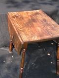 vintage kitchen table with 4 chairs; 44 1/4 length x 34 width, 30 height, and leafs