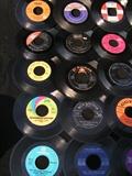 138 total qty of vintage 45's LP's, various artists, with Disk - go - case.