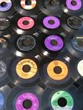 138 total qty of vintage 45's LP's, various artists, with Disk - go - case.