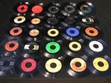 138 total qty of vintage 45's LP's, various artists, with Disk - go - case.