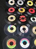 138 total qty of vintage 45's LP's, various artists, with Disk - go - case.