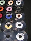 138 total qty of vintage 45's LP's, various artists, with Disk - go - case.