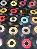 138 total qty of vintage 45's LP's, various artists, with Disk - go - case.