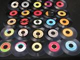 138 total qty of vintage 45's LP's, various artists, with Disk - go - case.