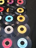 138 total qty of vintage 45's LP's, various artists, with Disk - go - case.