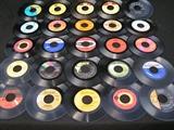 138 total qty of vintage 45's LP's, various artists, with Disk - go - case.