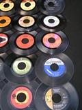 138 total qty of vintage 45's LP's, various artists, with Disk - go - case.