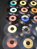 138 total qty of vintage 45's LP's, various artists, with Disk - go - case.