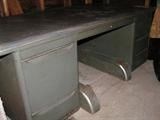 Vintage metal desk 70 1/4 L x 35 1/4 d